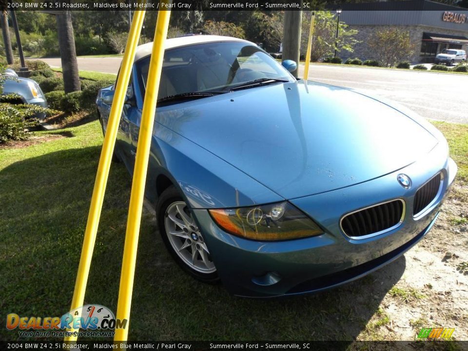 2004 BMW Z4 2.5i Roadster Maldives Blue Metallic / Pearl Gray Photo #1