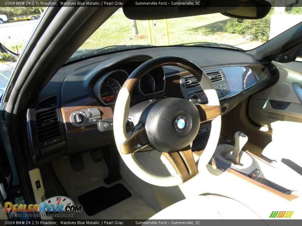 2004 BMW Z4 2.5i Roadster Maldives Blue Metallic / Pearl Gray Photo #3