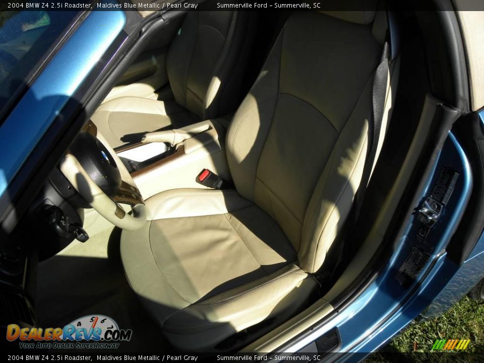 2004 BMW Z4 2.5i Roadster Maldives Blue Metallic / Pearl Gray Photo #4