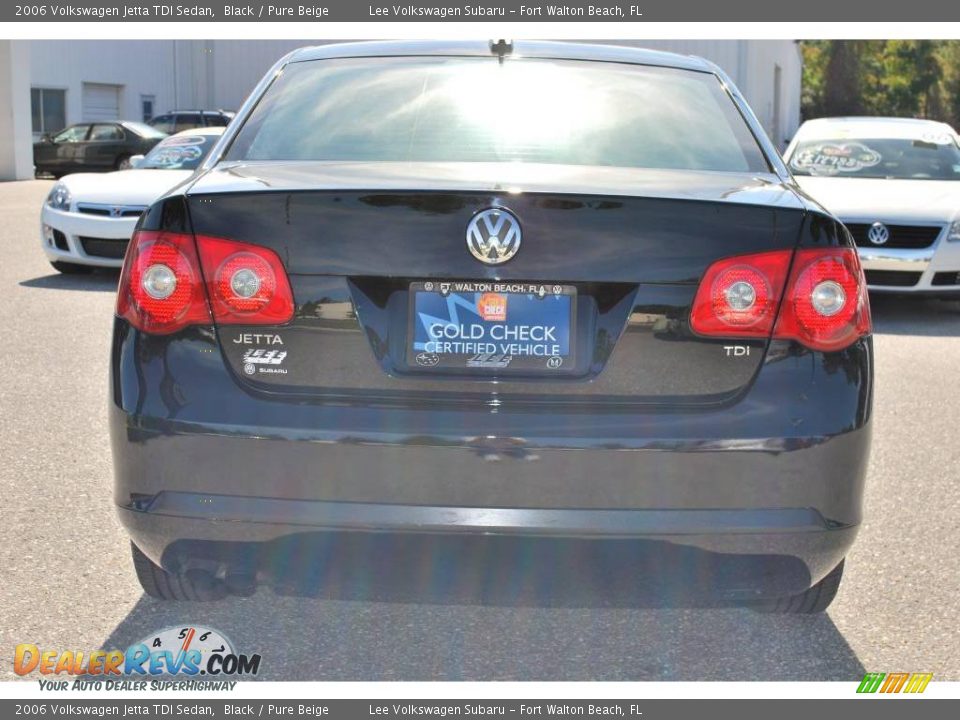 2006 Volkswagen Jetta TDI Sedan Black / Pure Beige Photo #4