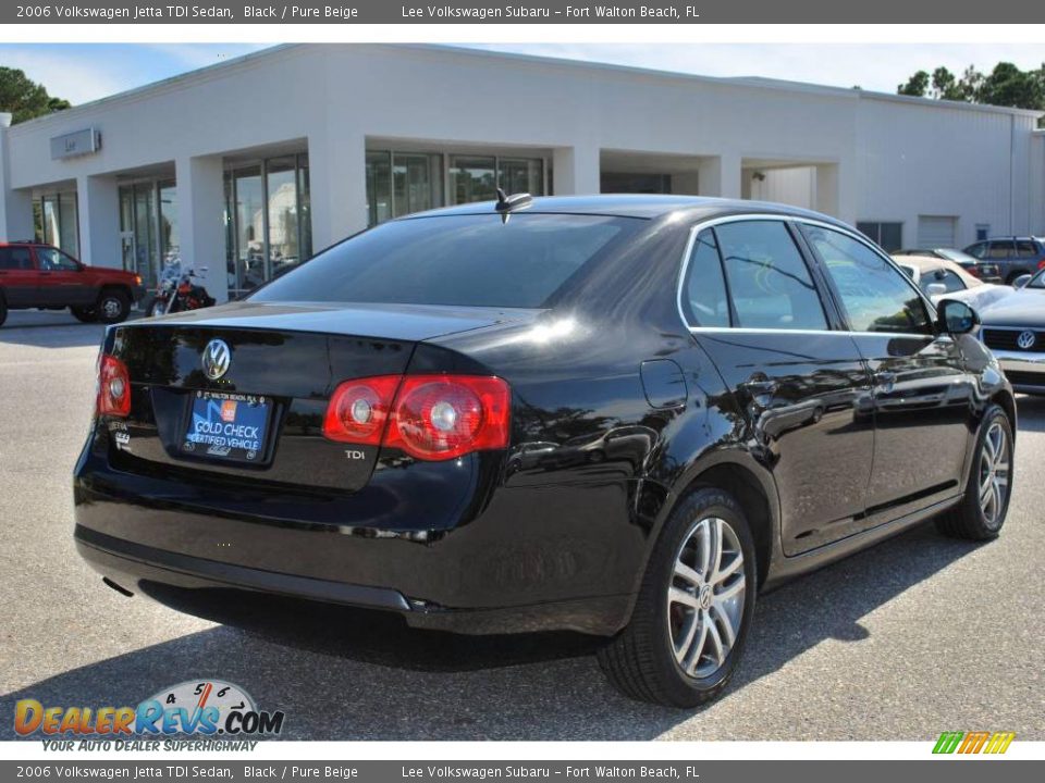 2006 Volkswagen Jetta TDI Sedan Black / Pure Beige Photo #5