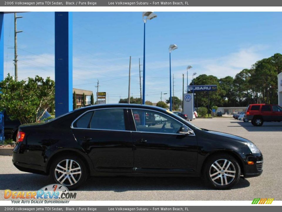 2006 Volkswagen Jetta TDI Sedan Black / Pure Beige Photo #6