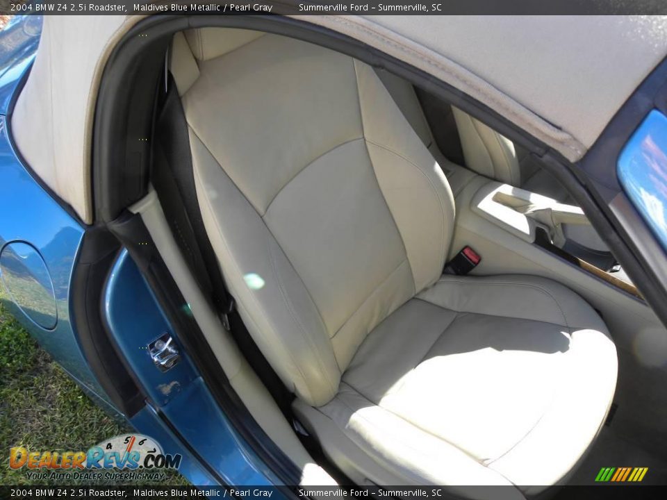 2004 BMW Z4 2.5i Roadster Maldives Blue Metallic / Pearl Gray Photo #6