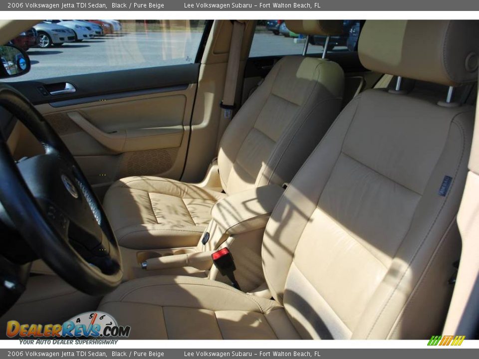 2006 Volkswagen Jetta TDI Sedan Black / Pure Beige Photo #14