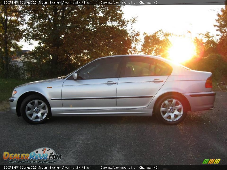 2005 BMW 3 Series 325i Sedan Titanium Silver Metallic / Black Photo #5