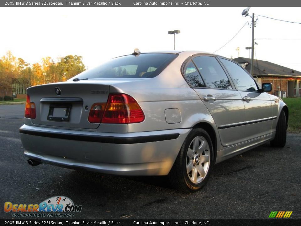 2005 BMW 3 Series 325i Sedan Titanium Silver Metallic / Black Photo #8