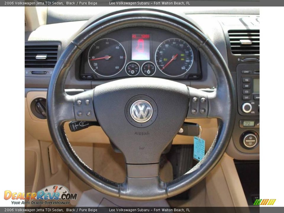 2006 Volkswagen Jetta TDI Sedan Black / Pure Beige Photo #19