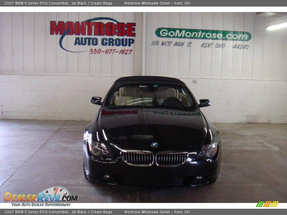 2007 BMW 6 Series 650i Convertible Jet Black / Cream Beige Photo #3