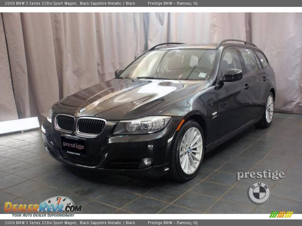 2009 BMW 3 Series 328xi Sport Wagon Black Sapphire Metallic / Black Photo #1