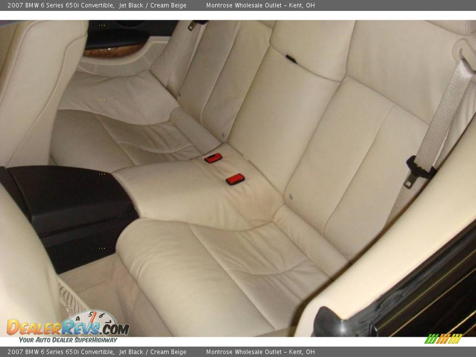 2007 BMW 6 Series 650i Convertible Jet Black / Cream Beige Photo #11