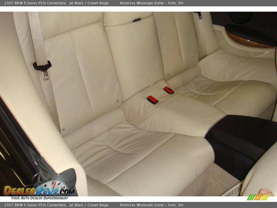 2007 BMW 6 Series 650i Convertible Jet Black / Cream Beige Photo #12