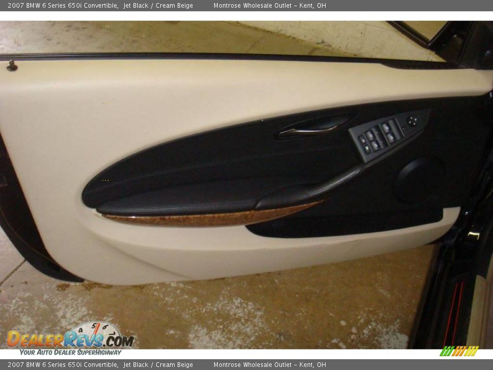 2007 BMW 6 Series 650i Convertible Jet Black / Cream Beige Photo #13