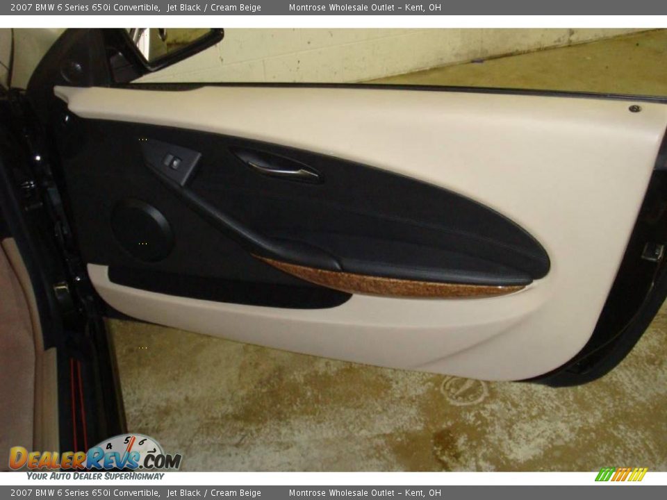 2007 BMW 6 Series 650i Convertible Jet Black / Cream Beige Photo #14