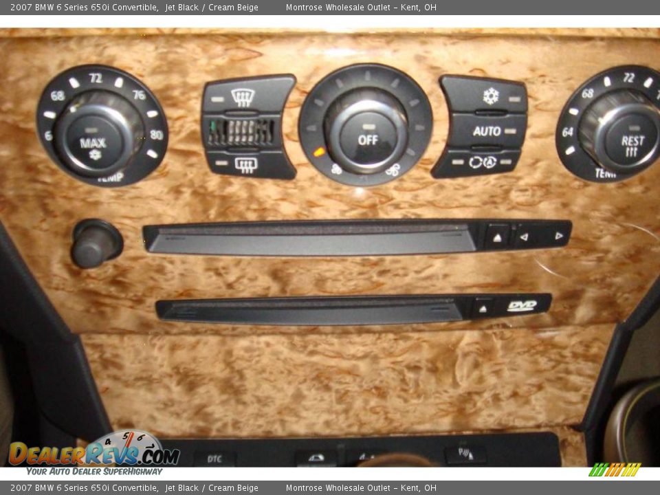 2007 BMW 6 Series 650i Convertible Jet Black / Cream Beige Photo #16