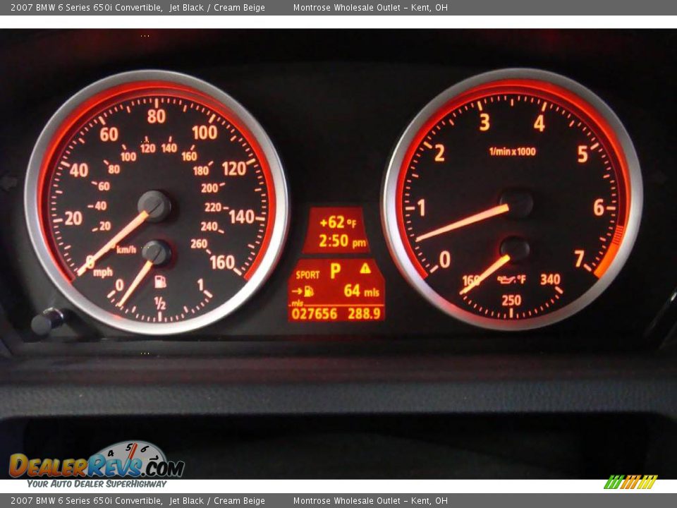 2007 BMW 6 Series 650i Convertible Jet Black / Cream Beige Photo #17