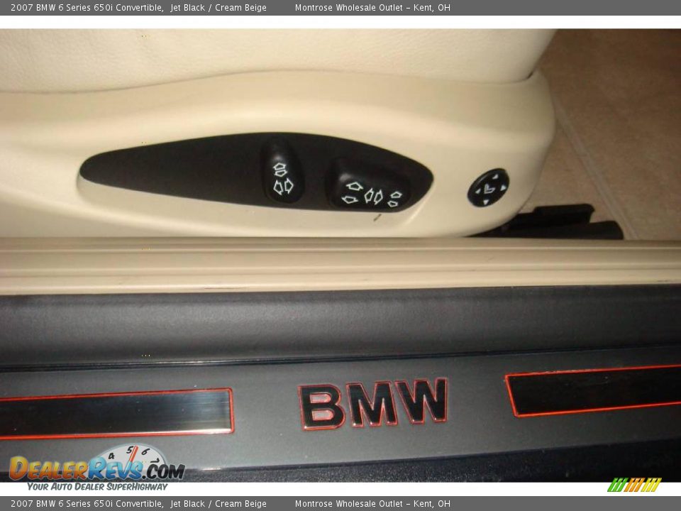 2007 BMW 6 Series 650i Convertible Jet Black / Cream Beige Photo #19