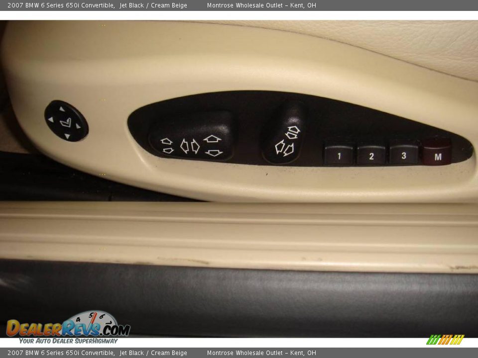 2007 BMW 6 Series 650i Convertible Jet Black / Cream Beige Photo #20