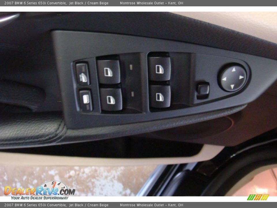2007 BMW 6 Series 650i Convertible Jet Black / Cream Beige Photo #25