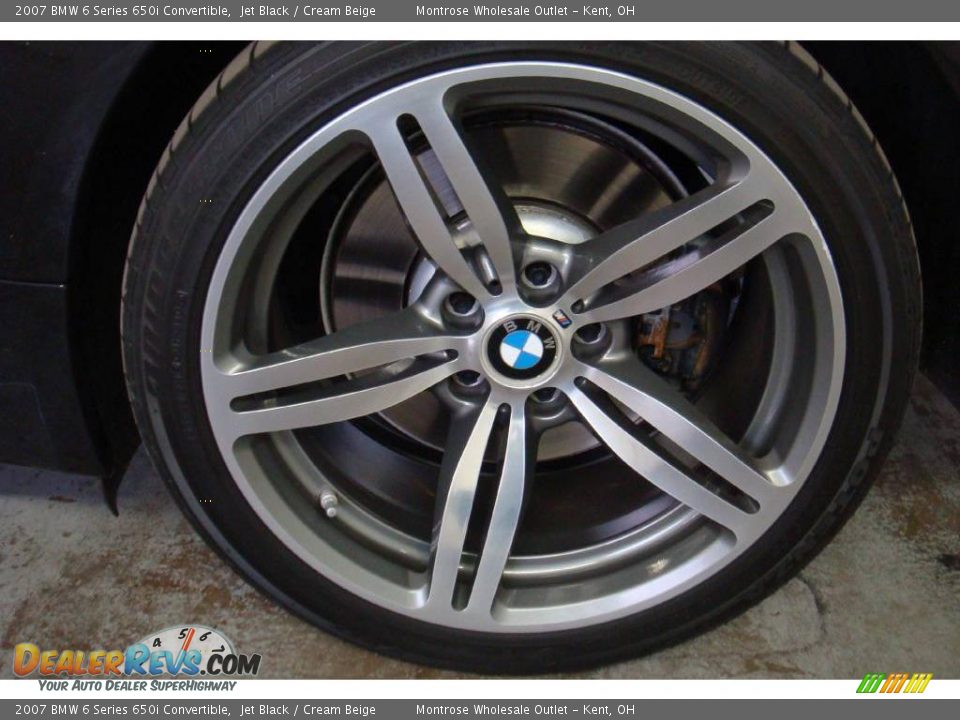 2007 BMW 6 Series 650i Convertible Jet Black / Cream Beige Photo #29