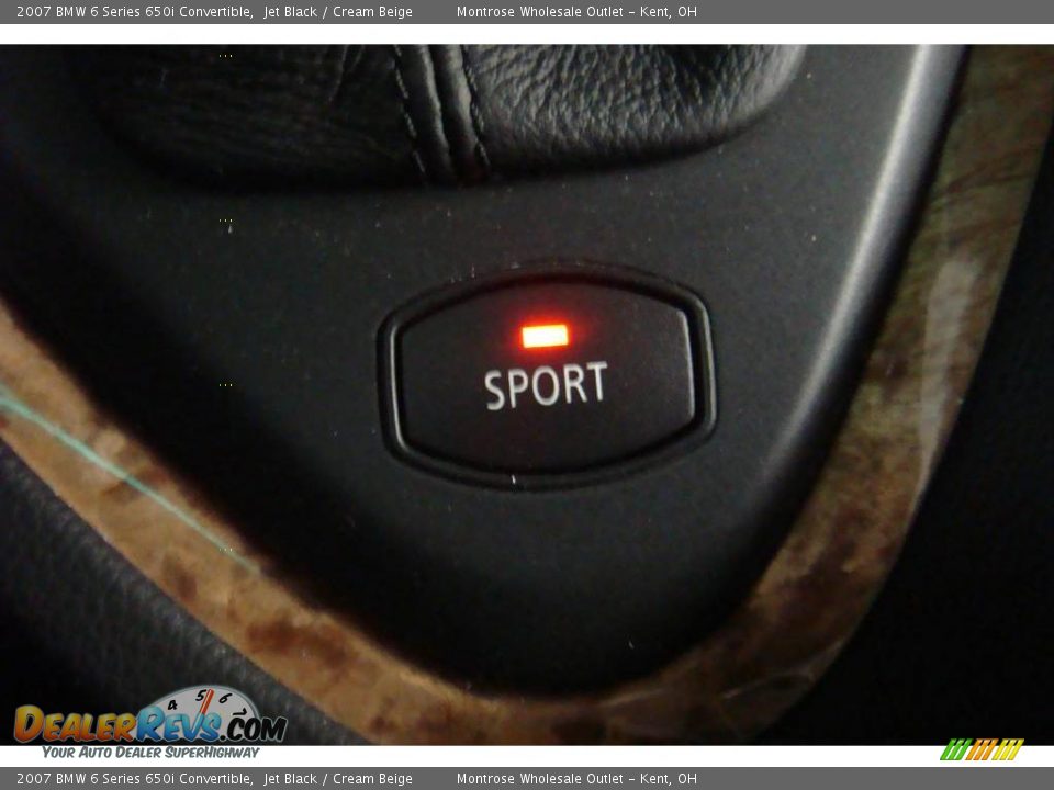 2007 BMW 6 Series 650i Convertible Jet Black / Cream Beige Photo #32