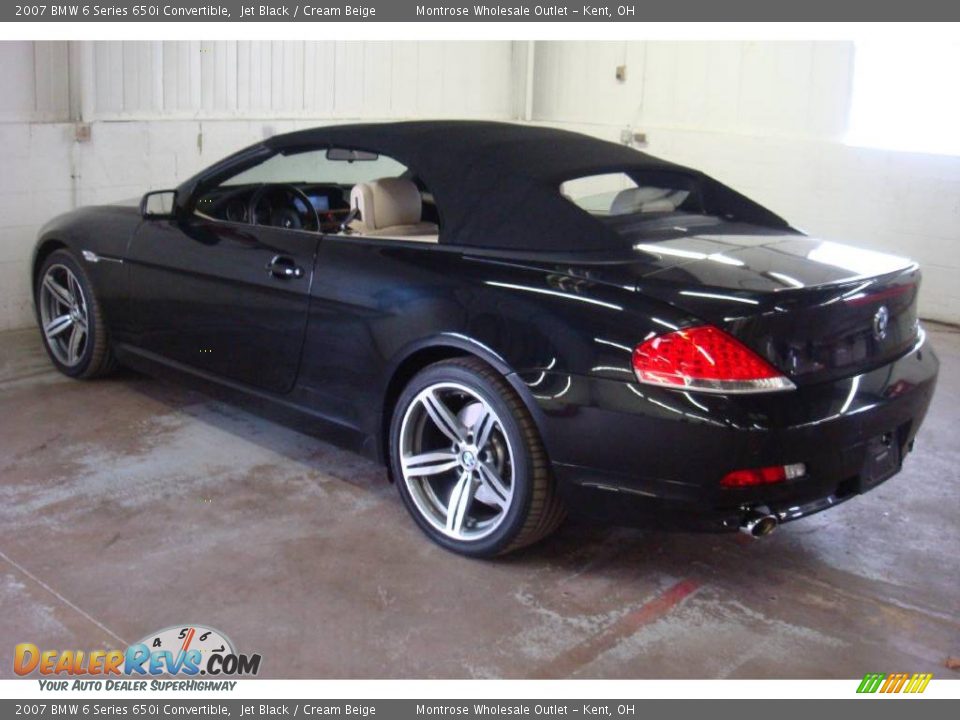 2007 BMW 6 Series 650i Convertible Jet Black / Cream Beige Photo #33