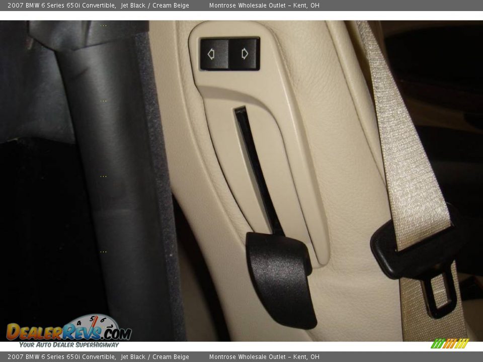 2007 BMW 6 Series 650i Convertible Jet Black / Cream Beige Photo #34
