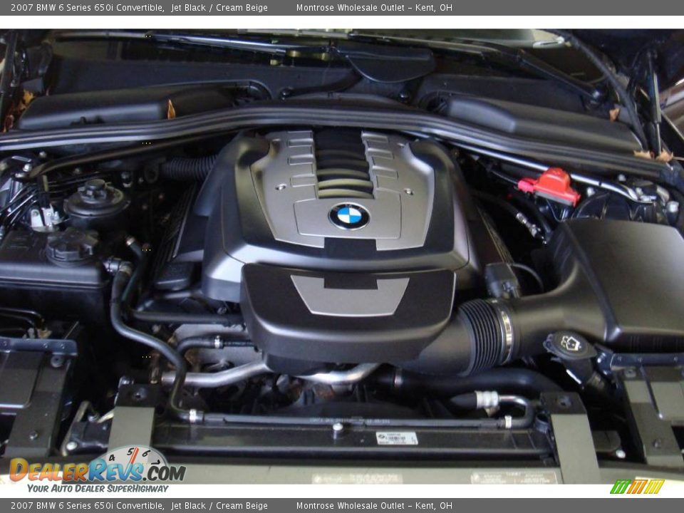 2007 BMW 6 Series 650i Convertible Jet Black / Cream Beige Photo #36