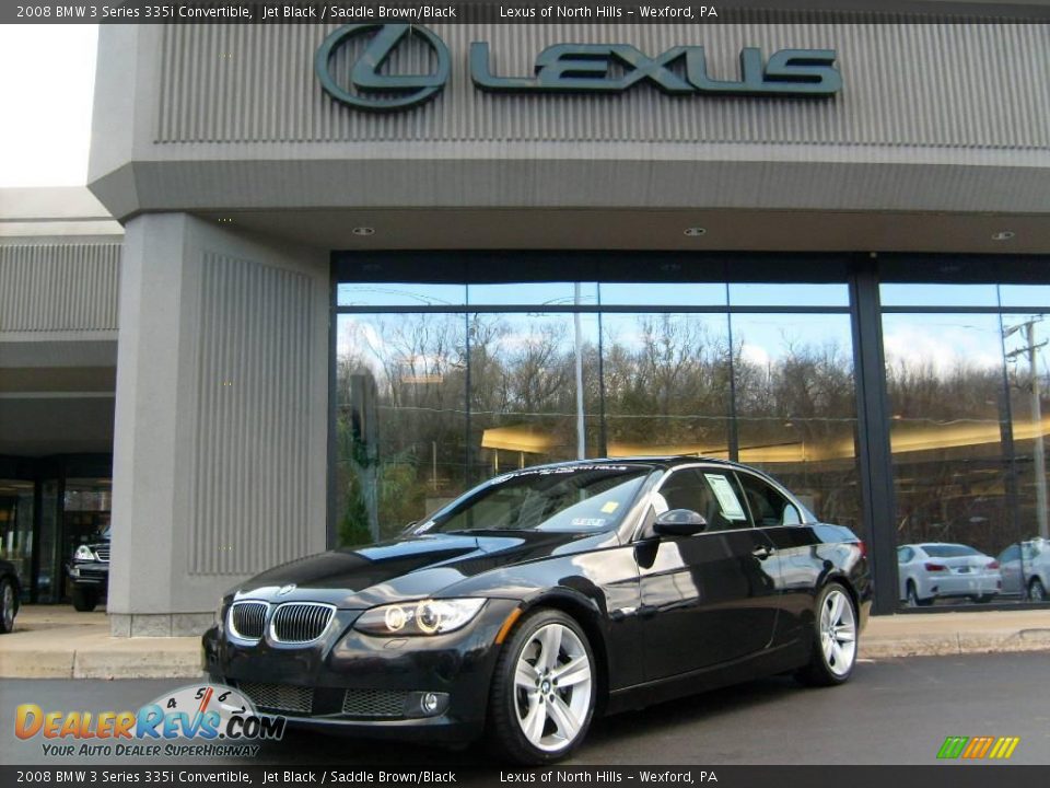 2008 BMW 3 Series 335i Convertible Jet Black / Saddle Brown/Black Photo #1