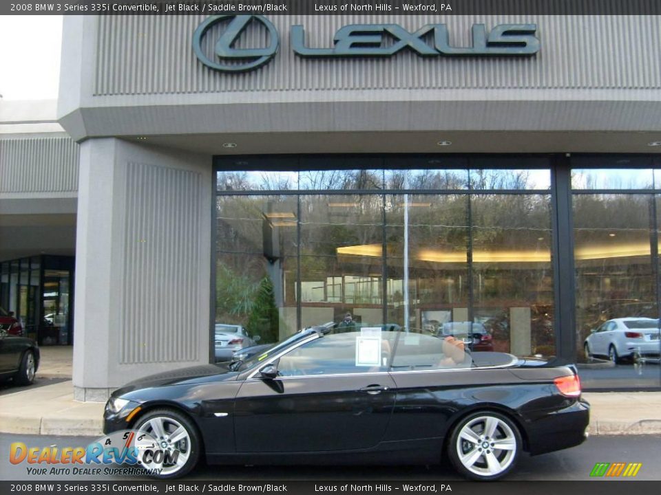 2008 BMW 3 Series 335i Convertible Jet Black / Saddle Brown/Black Photo #2