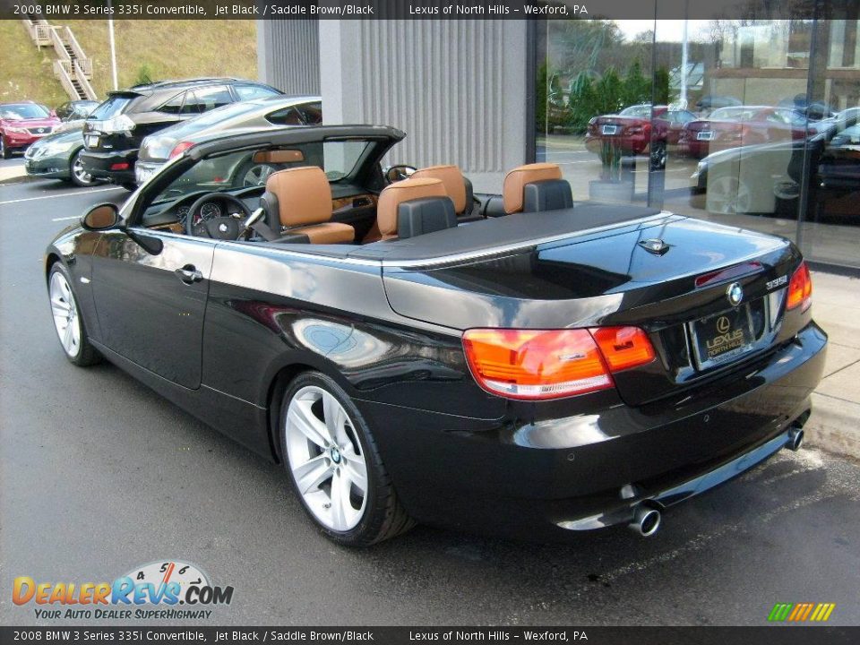 2008 BMW 3 Series 335i Convertible Jet Black / Saddle Brown/Black Photo #3