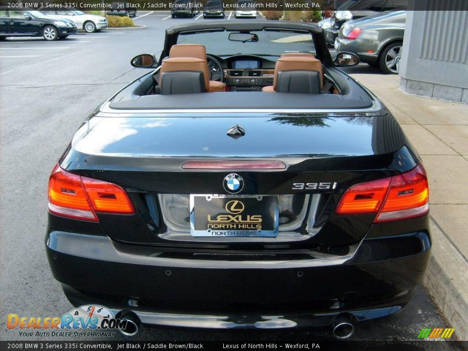 2008 BMW 3 Series 335i Convertible Jet Black / Saddle Brown/Black Photo #4