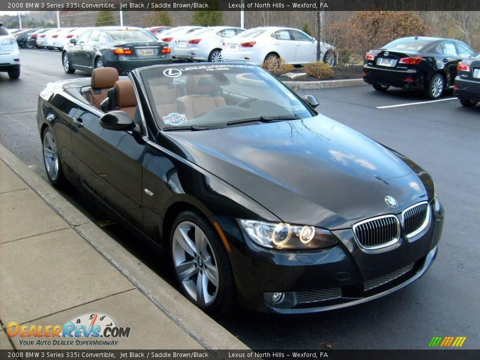 2008 BMW 3 Series 335i Convertible Jet Black / Saddle Brown/Black Photo #6