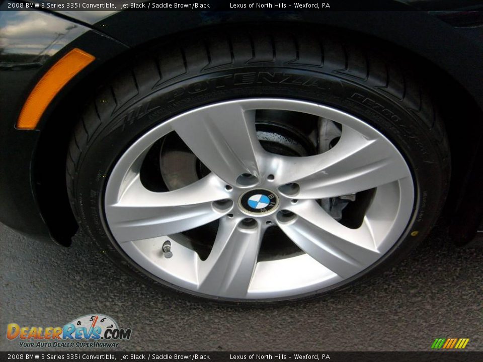2008 BMW 3 Series 335i Convertible Jet Black / Saddle Brown/Black Photo #8