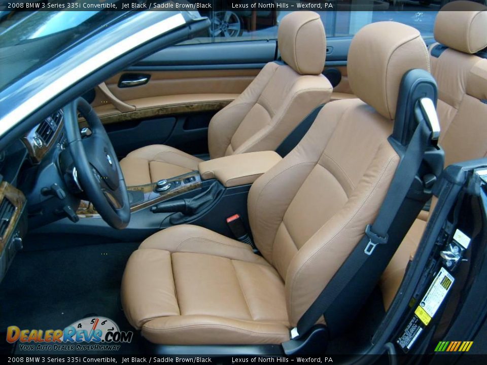2008 BMW 3 Series 335i Convertible Jet Black / Saddle Brown/Black Photo #9