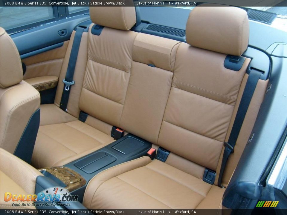 2008 BMW 3 Series 335i Convertible Jet Black / Saddle Brown/Black Photo #12