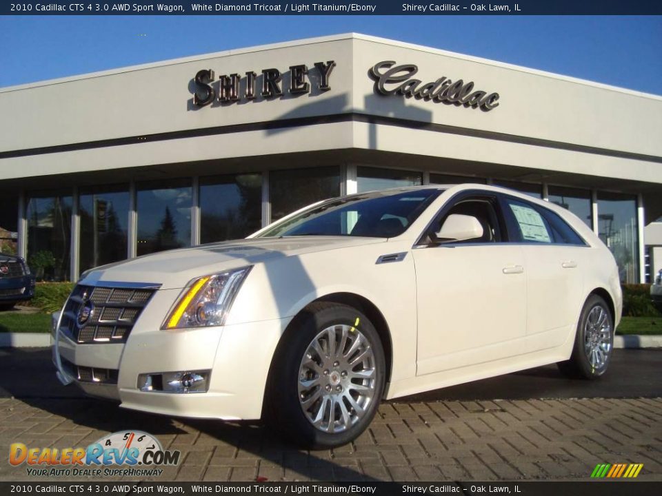 2010 Cadillac CTS 4 3.0 AWD Sport Wagon White Diamond Tricoat / Light Titanium/Ebony Photo #1