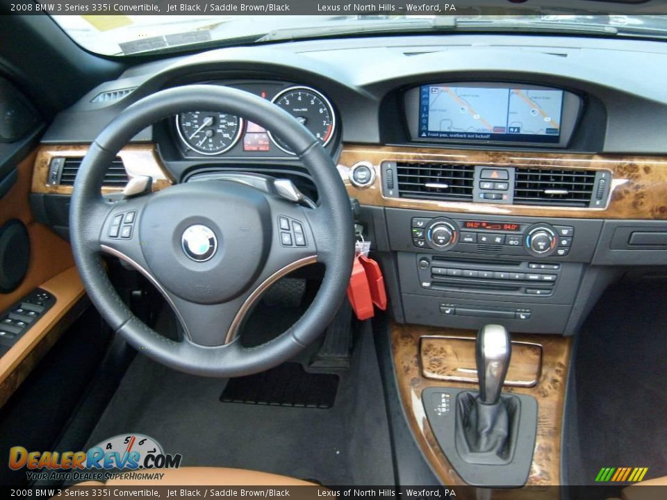 2008 BMW 3 Series 335i Convertible Jet Black / Saddle Brown/Black Photo #14