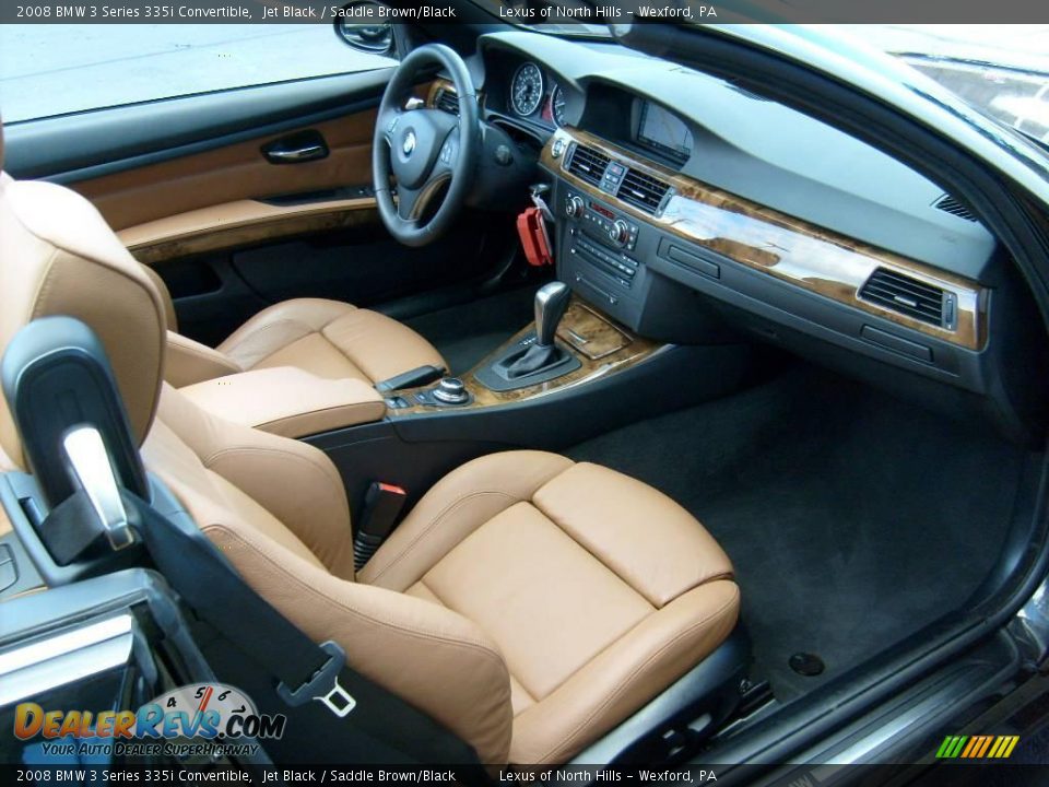 2008 BMW 3 Series 335i Convertible Jet Black / Saddle Brown/Black Photo #16