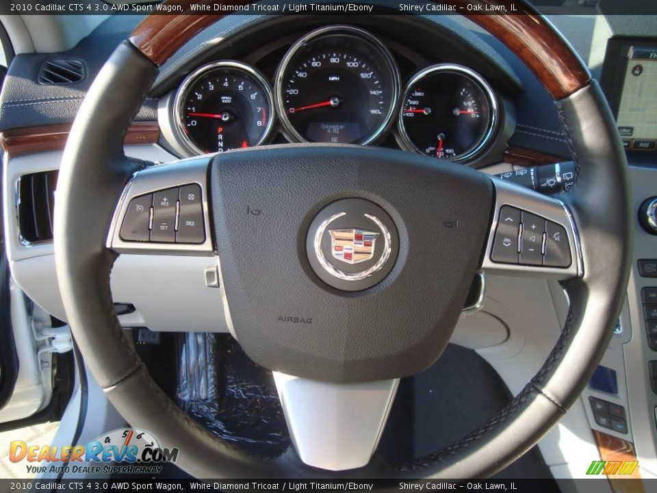 2010 Cadillac CTS 4 3.0 AWD Sport Wagon White Diamond Tricoat / Light Titanium/Ebony Photo #17