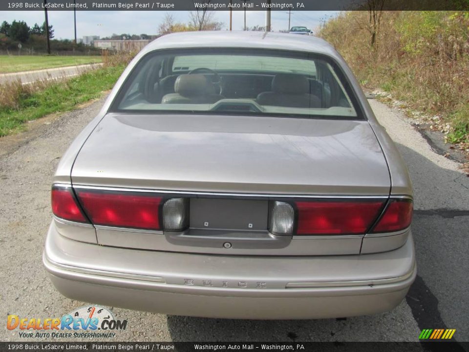 1998 Buick LeSabre Limited Platinum Beige Pearl / Taupe Photo #4