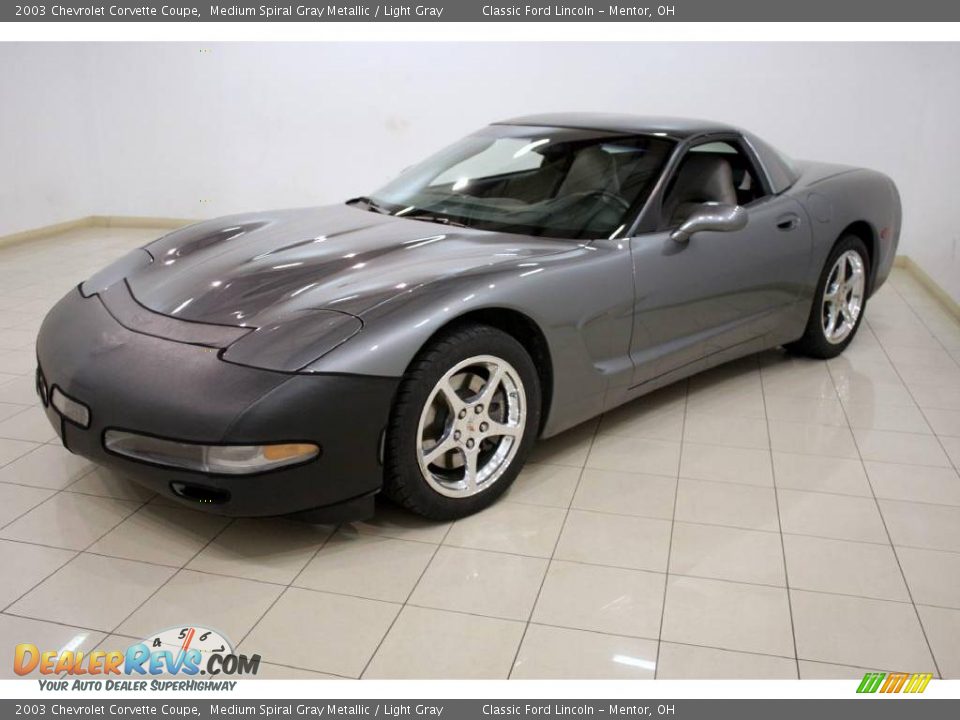 2003 Chevrolet Corvette Coupe Medium Spiral Gray Metallic / Light Gray Photo #3