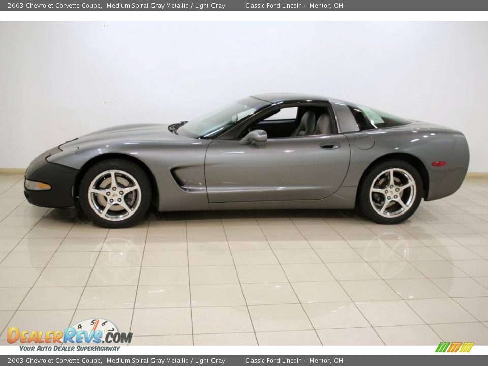 2003 Chevrolet Corvette Coupe Medium Spiral Gray Metallic / Light Gray Photo #4