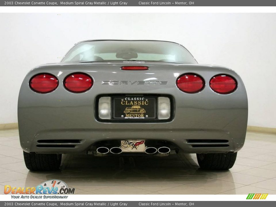 2003 Chevrolet Corvette Coupe Medium Spiral Gray Metallic / Light Gray Photo #6