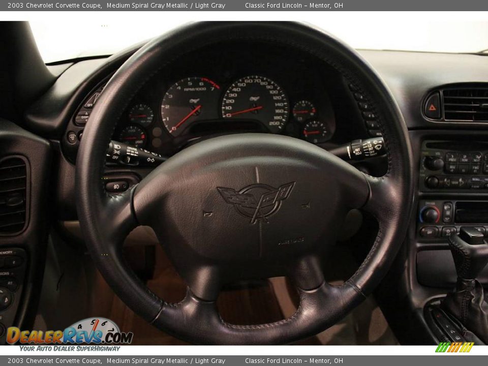 2003 Chevrolet Corvette Coupe Medium Spiral Gray Metallic / Light Gray Photo #12