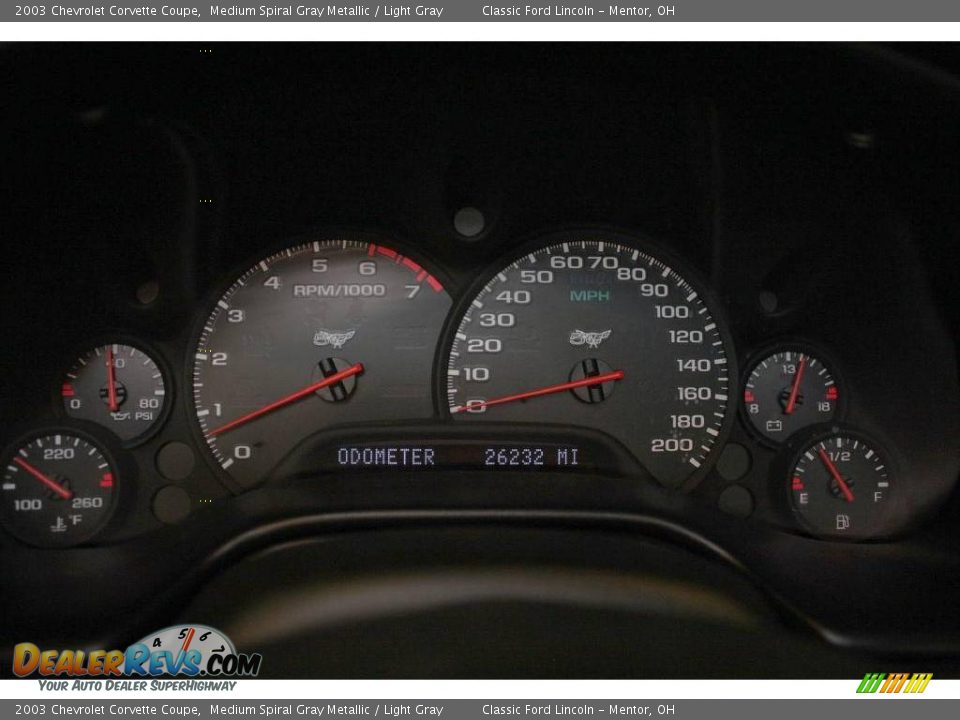 2003 Chevrolet Corvette Coupe Medium Spiral Gray Metallic / Light Gray Photo #13