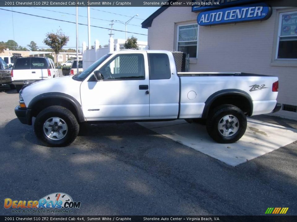 2001 Chevrolet S10 ZR2 Extended Cab 4x4 Summit White / Graphite Photo #4