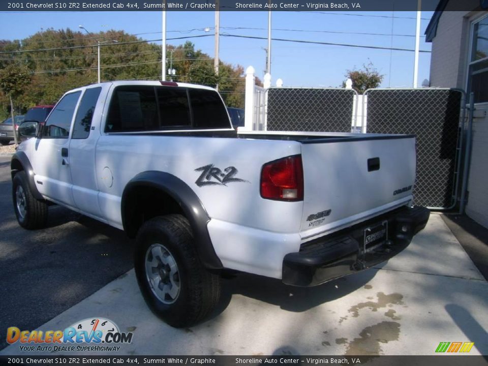 2001 Chevrolet S10 ZR2 Extended Cab 4x4 Summit White / Graphite Photo #5