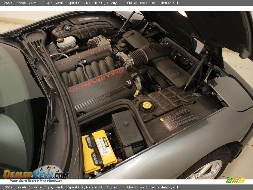 2003 Chevrolet Corvette Coupe Medium Spiral Gray Metallic / Light Gray Photo #21