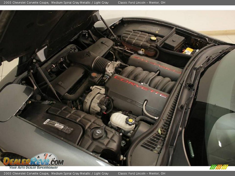 2003 Chevrolet Corvette Coupe Medium Spiral Gray Metallic / Light Gray Photo #22