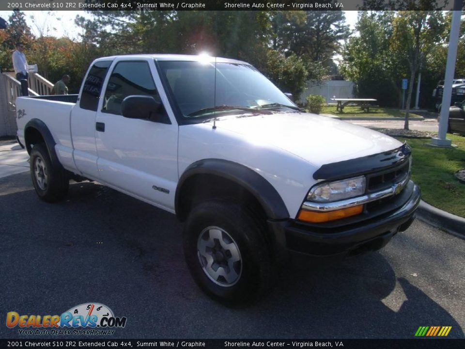 2001 Chevrolet S10 ZR2 Extended Cab 4x4 Summit White / Graphite Photo #10